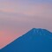 夕焼け空に富士山
