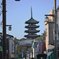 街灯と興福寺の五重塔