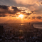 大阪の夕日