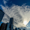 Clouds over the buildings