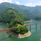 夏の湖上駅