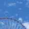 晴空に飛行機を見た
