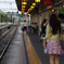 夕刻の嵐山駅