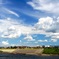 夏の空と木曽川