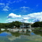 大沼公園　遊覧船乗り場と湖