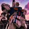 夕暮れにガンダム