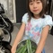 オクラがとれたよ