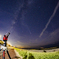 秋の天の川とあの彗星