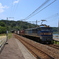 EF510-500番台牽引、コンテナ貨物列車。えちごトキめき鉄道　有間川駅
