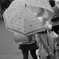 雨の通学路