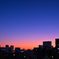 都会の夕暮れ