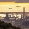 港の夕景