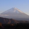 夕日に浮かぶ富士