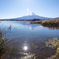 河口湖から見た富士山