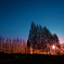 爽快な夕陽焼け