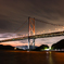 因島大橋　夕景・曇