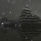 雪の舞う松本城-3