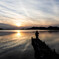 桟橋から見る夕日