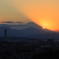 夕刻の富士山