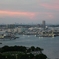 夕暮れ港