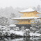 雪の金閣寺