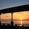 夕日の見える駅
