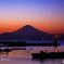漁港の夕暮れ