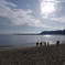 朝の阿字ヶ浦海岸