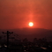 The sunrise rises in my town.