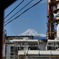 工場と富士山