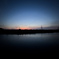 河原と夕陽