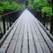 旅館につながる吊り橋