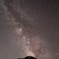 常念岳に登る天の川