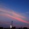 夕焼けの波