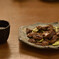 砂ズリとそら豆のガーリックソテー