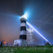 Moon and lighthouse