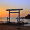 櫻井二見が浦2020　6月-6　夕陽と鳥居