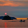 博多湾の夕日