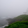 霧の納沙布岬灯台