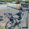 スポーツ施設の自転車置き場