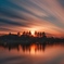 夕陽放つ