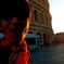 イタリア　ローマ　夕暮れのコロシアム