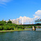 万葉線新湊港夏空