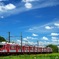 夏空と鉄道の風景