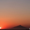 利尻富士と夕日