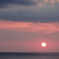 くっきり夕日
