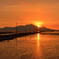 長部田海床路の夕景
