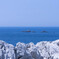 青と白、白崎海岸