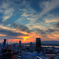 街の夕暮れ