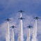 Smoke in the blue sky
